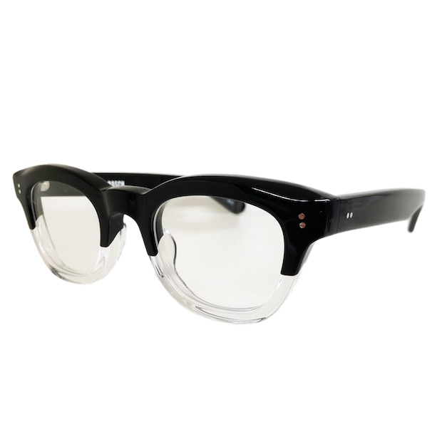 EFFECTOR エフェクター RASCH/ラッシュ Col.BK2 茶系 黒×クリア メガネ オリジナル モデル ウェリントンタイプ