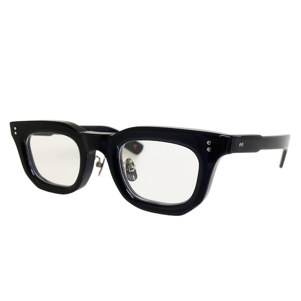 corner コーナー Godard ゴダール Col.11 Black in Blue 黒×青 / Clear Flat Lenses 限定色 スクエア メガネ 正規取扱店