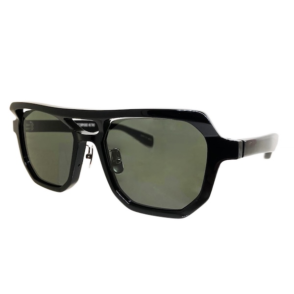 FACTORY900 ファクトリー900 RETRO RF-162 Col.001SG: black 黒 グレーレンズ ツーブリッジ スクエアタイプ メガネ サングラス 正規取扱店