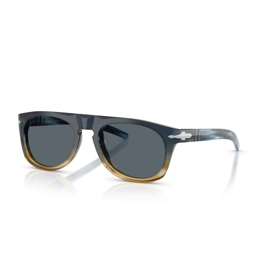 Persol ペルソール 3401S - Persol & Cassina Limited Edition Col.1245R5 Blue Striped Sand/Blue ティアドロップタイプ サングラス イタリア 正規輸入品