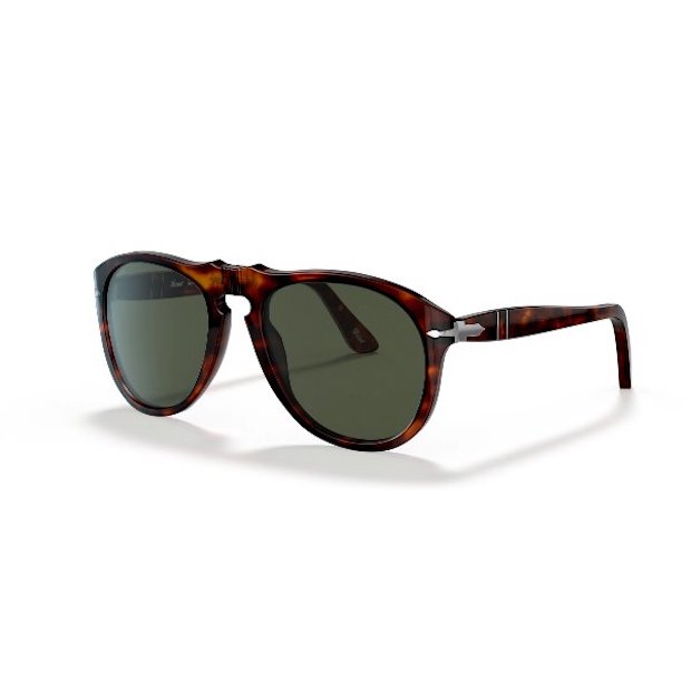 Persol ペルソール ティアドロップタイプ 「PO0649」 Col.24/31 (フレーム:ハバナ-茶、レンズ:グリーン) サングラス 正規輸入品