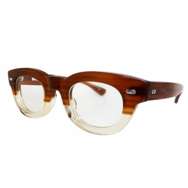 EFFECTOR エフェクター CLUSTER/クラスター Col.BR2 茶×クリア メガネ サングラス セルフレーム ウェリントンタイプ