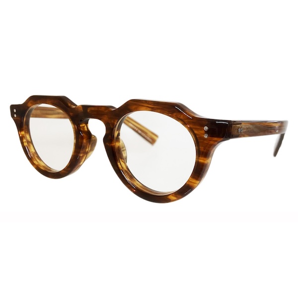 corner コーナー Decadence デカダンス Col.10 Geo Amber / Clear Flat Lens クラウンパント メガネ 正規取扱店