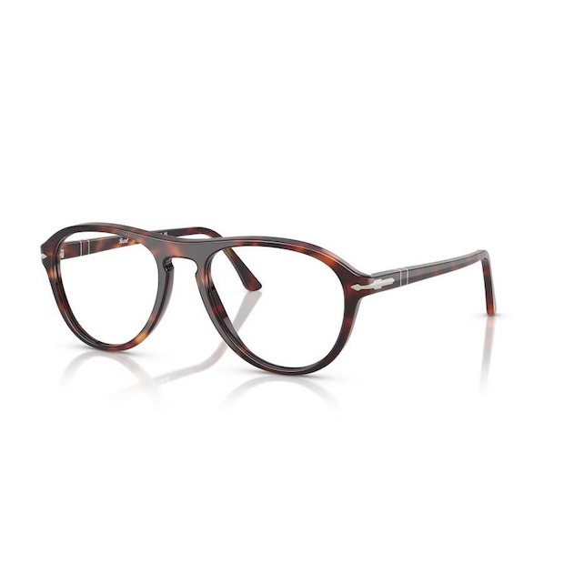 Persol ペルソール 3371V Col.24 Havana 茶 ティアドロップタイプ セルフレーム メガネ イタリア 正規輸入品