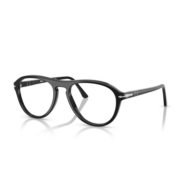 Persol ペルソール 3371V Col.95 Black 黒 ティアドロップタイプ セルフレーム メガネ イタリア 正規輸入品