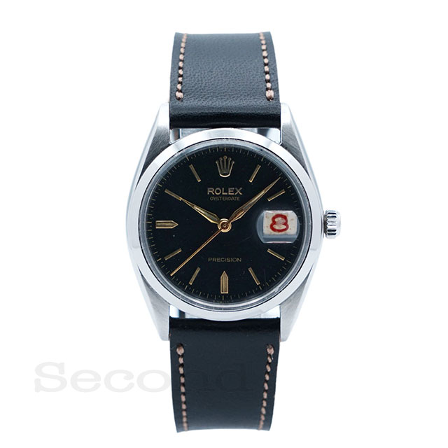 ロレックス オイスターデイト プレシジョン 6494 (アンティーク) ブラック