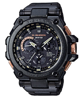 カシオ G-SHOCK MT-G GPSハイブリット電波ソーラー メンズ 腕時計 黒文字盤 コンポジットバンド MTG-G1000RS-1AJF