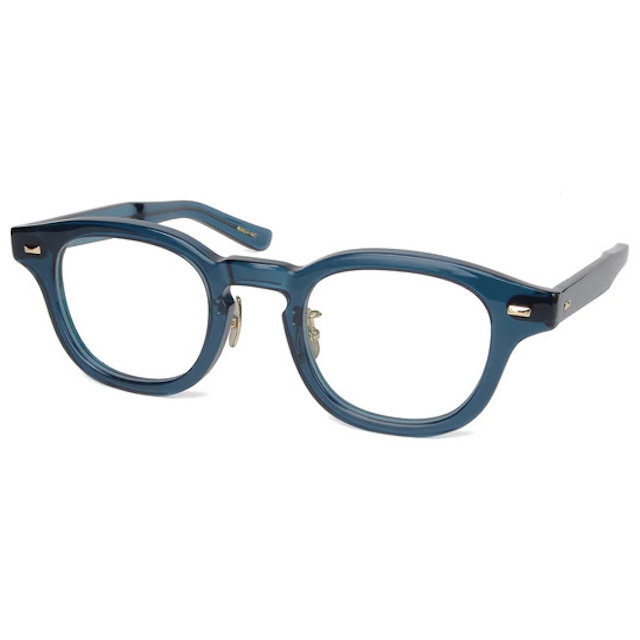 Mr.Gentleman EYEWEAR ミスタージェントルマンアイウェア 『JIMMY』46mm Col.G Navy Blue 青系 メガネ ボストンタイプ