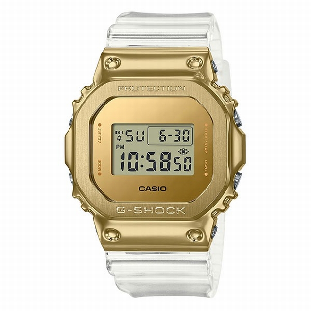 CASIO カシオ G-SHOCK ジーショック GM-5600SG-9JF Metal Covered クリア×ゴールド