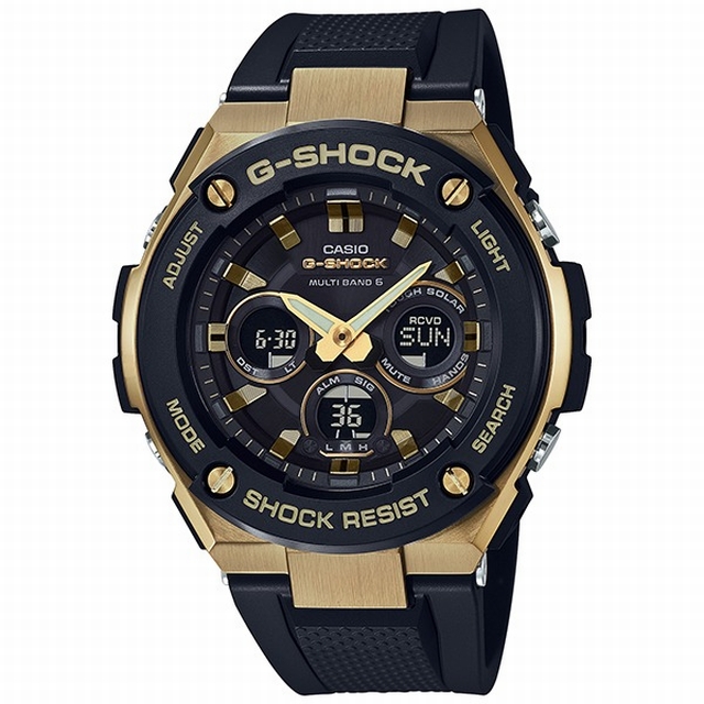 CASIO カシオ G-SHOCK ジーショック GST-W300G-1A9JF ミドルサイズ ブラック×ゴールド 電波ソーラー