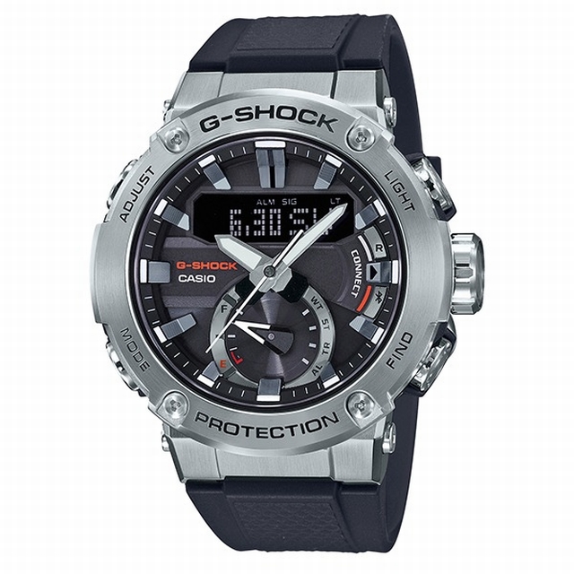 CASIO カシオ G-SHOCK ジーショック GST-B200-1AJF G-STEEL メタルベゼル シルバー ソーラー