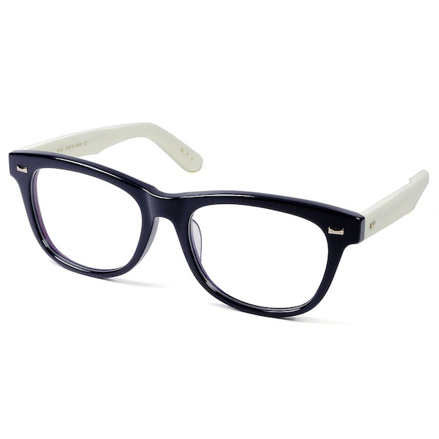 Mr.Gentleman EYEWEAR ミスタージェントルマンアイウェア EDIE Col.B Navy & Milky White 紺×白 メガネ ウェリントンタイプ