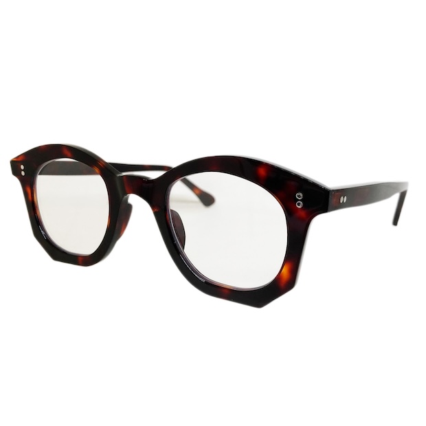 corner コーナー Drop ドラ Col.2 Tortoise べっ甲色 / Clear Flat Lenses 4mm厚 ボストン メガネ 正規取扱店