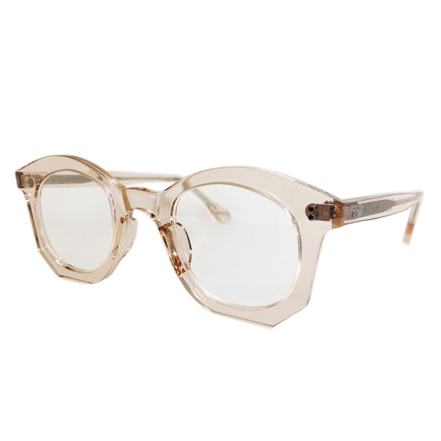 corner コーナー Drop ドラ Col.5 Fresh Rose ローズ系クリア / Clear Flat Lenses 4mm厚 ボストン メガネ 正規取扱店