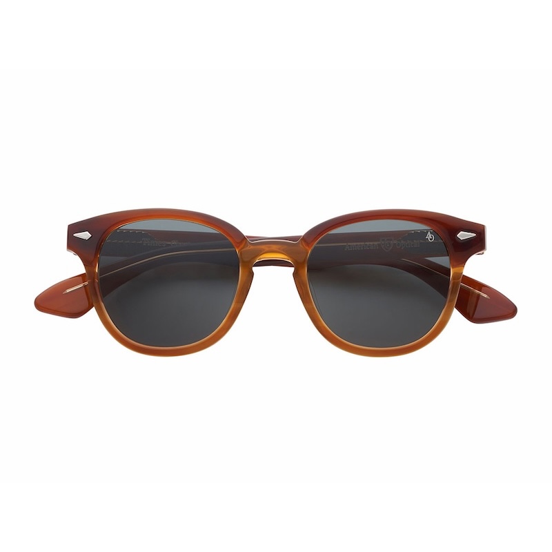 American Optical アメリカン オプティカル Times タイムス Col.CHESTNUT SAND/GRAY GRAD(NYLON) ボストンタイプ メガネ サングラス 正規取扱店