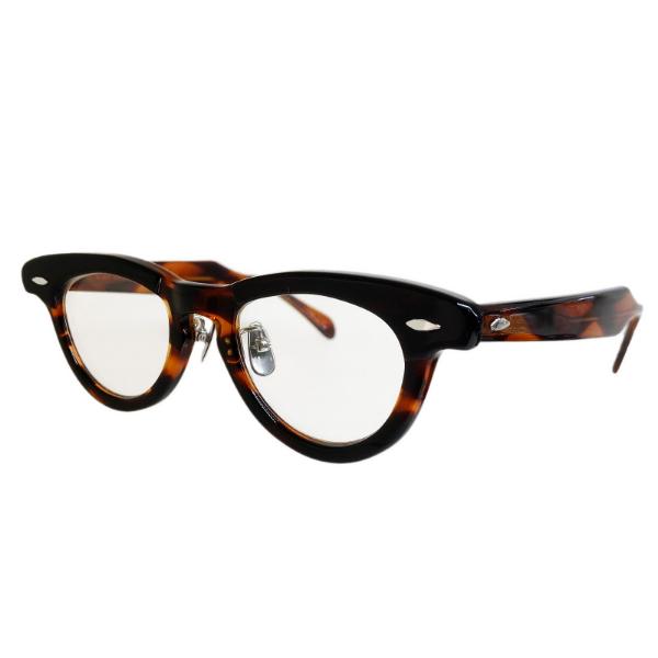 corner コーナー Night Bird ナイトバード Col.8 Amber 琥珀色 / Clear Flat Lenses フォックスタイプ メガネ 正規取扱店