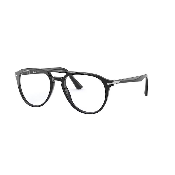 Persol ペルソール 3160V Col.95 Black 黒 ツーブリッジ ティアドロップタイプ メガネ 正規輸入品