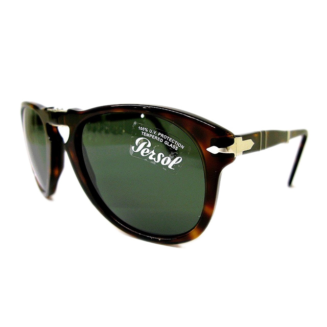 Persol/ペルソール サングラス 折りたたみタイプ [正規輸入品] 「714」 Col.24/31 （フレーム：Havana、レンズ：Green）