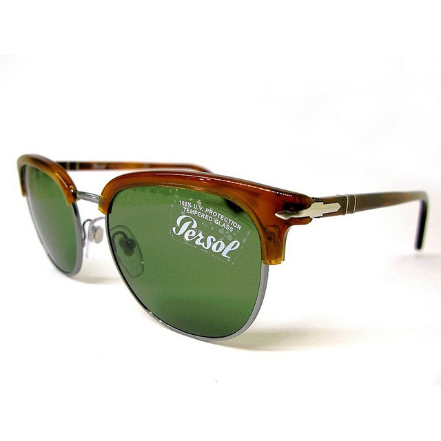 Persol/ ペルソール サーモントブロータイプ サングラス [正規輸入品] 「3105-S」 Col.96/4E （フレーム：Havana、レンズ：グリーン）