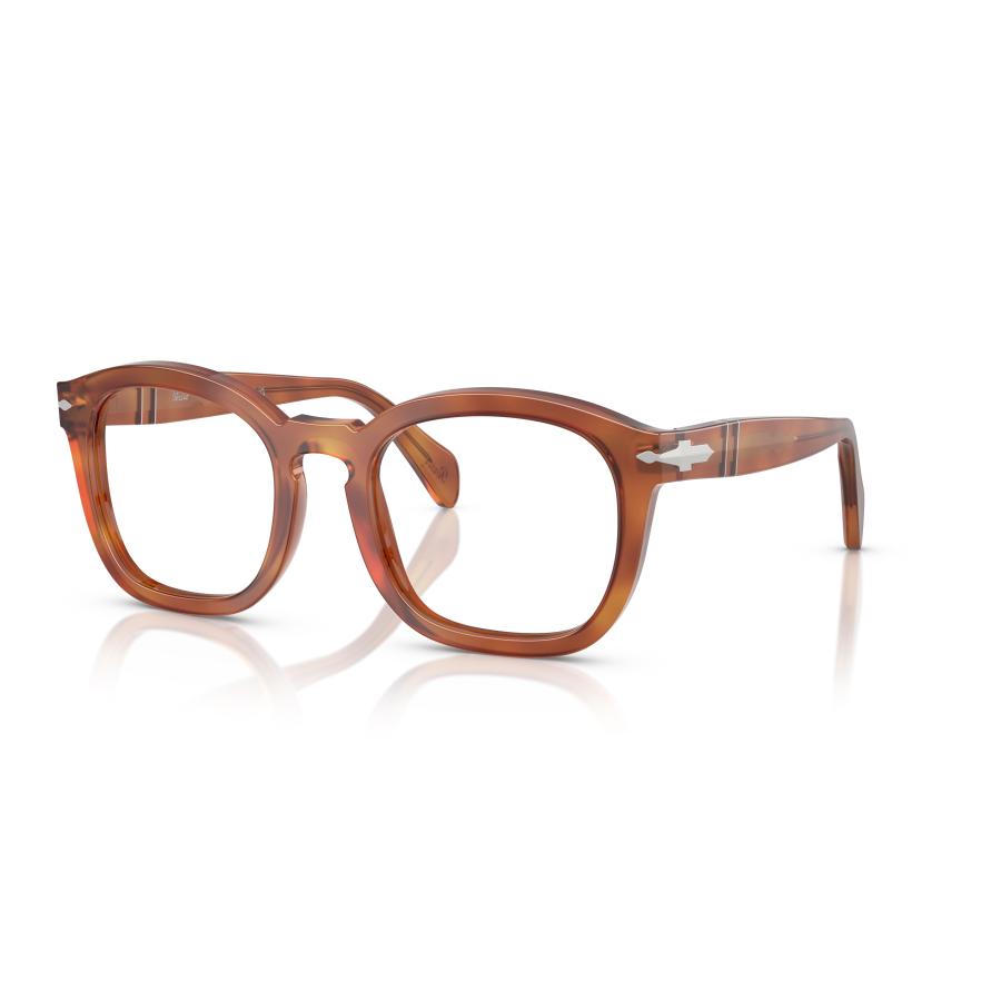 Persol ペルソール 0082V Col.96 Terra Di Siena 茶系 ウェリントンタイプ セルフレーム メガネ イタリア 正規輸入品
