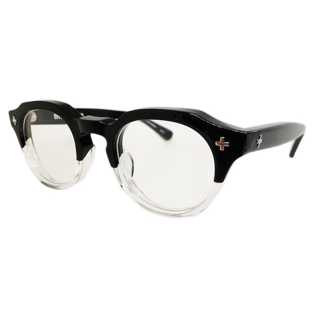 EFFECTOR エフェクター TRIO/トリオ Col.BK2 黒×クリア メガネ オリジナルモデル クラウンパントタイプ 国内正規品販売店
