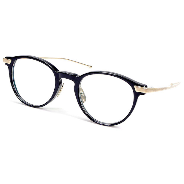 Mr.Gentleman EYEWEAR ミスタージェントルマンアイウェア WHEEL Col.B Navy & White Gold temple 紺 ゴールド メガネ ボストンタイプ