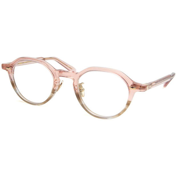 Mr.Gentleman EYEWEAR ミスタージェントルマンアイウェア CARROLL Col.E Clear Pink to Light Brown ピンク×ブラウン メガネ クラウンパント