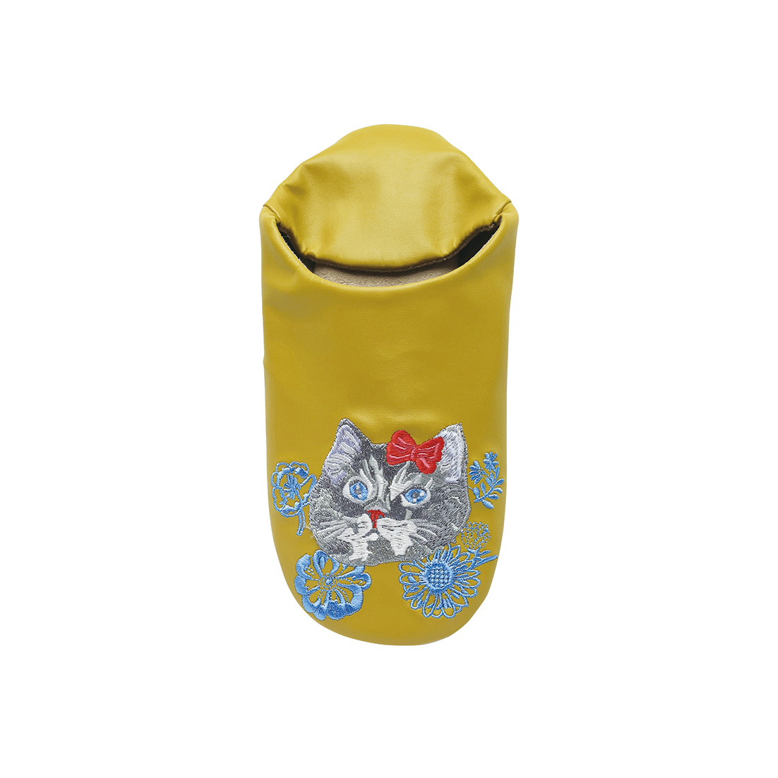 Nathalie Lete/Embroidered Slipper/Gray cat