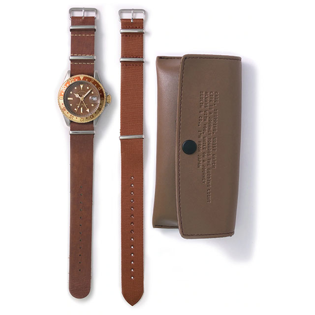 VAGUE WATCH ヴァーグウォッチ BG-L-001 BRWN GMT カーフレザー ナイロンベルト付属