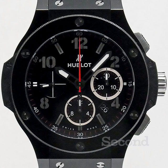 HUBLOT ウブロ ビックバン ブラックマジック クロノグラフ 301.CI.1170.GR 44mm ブラック 黒 チタン セラミック アフターダイヤモンド メンズ 自動巻き ビッグバン【6ヶ月保証】【腕時計】