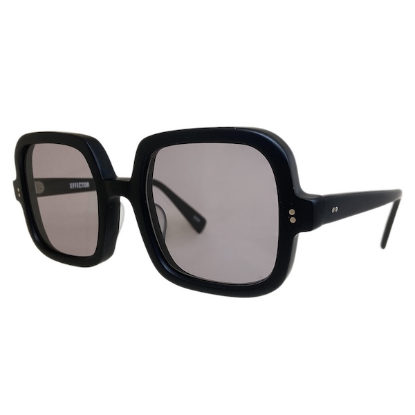 EFFECTOR エフェクター BLUZE/ブルーズ Col.BKMGY 黒マット/グレー メガネ サングラス スクエアタイプ 70's