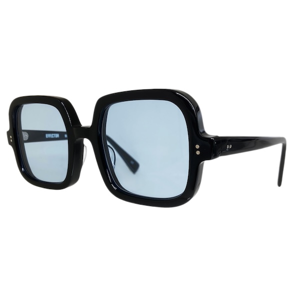 EFFECTOR エフェクター BLUZE/ブルーズ Col.BKBL 黒/ブルー メガネ サングラス スクエアタイプ 70's