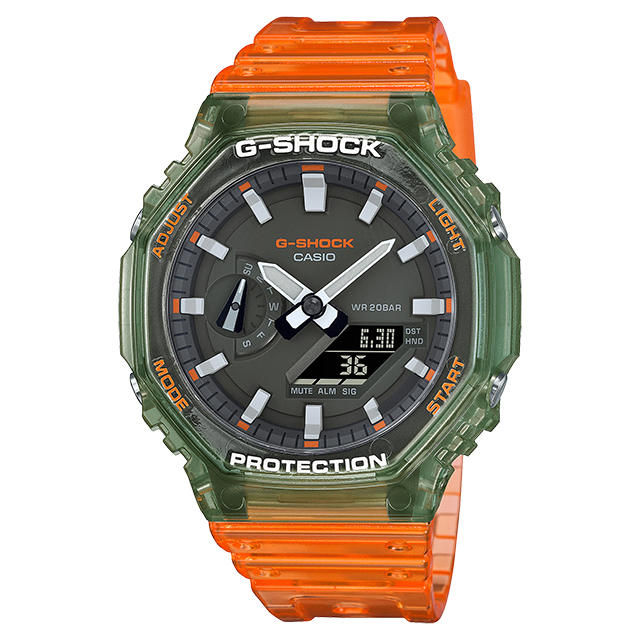 CASIO カシオ G-SHOCK ジーショック GA-2100HC-4AJF カーボンコアガード カーキ×オレンジ