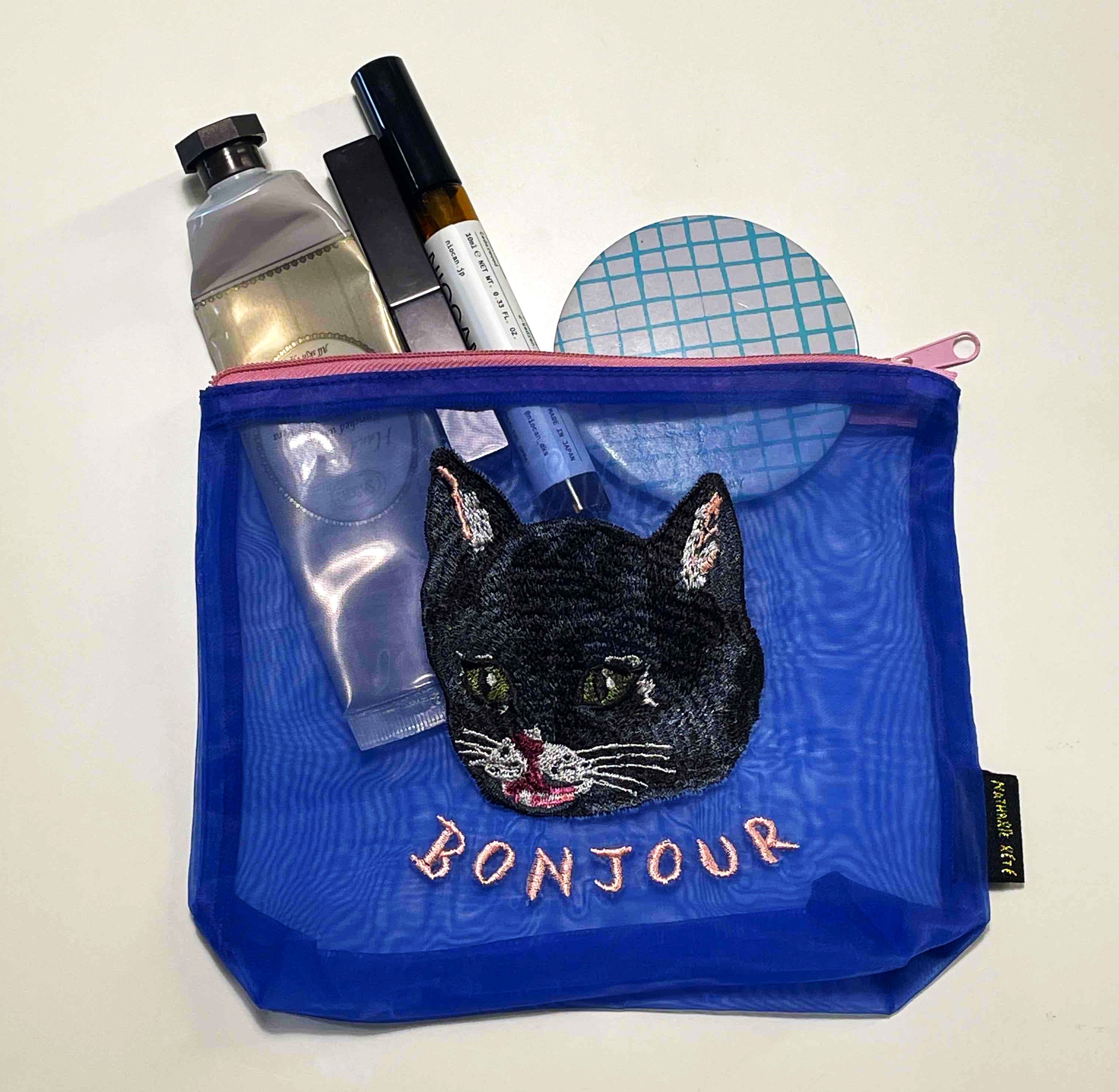 Nathalie Lete/Organdy Pouch/Black cat