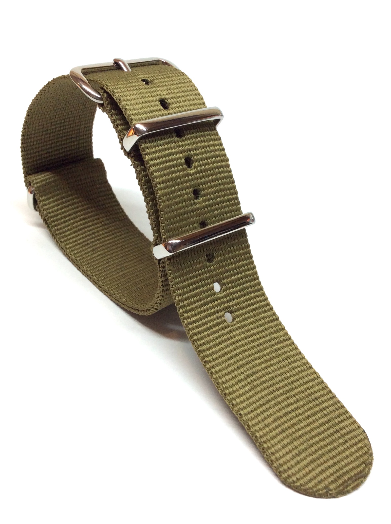 NATOタイプSTRAP (リボンベルト)<br>オリーブ<br>22mm