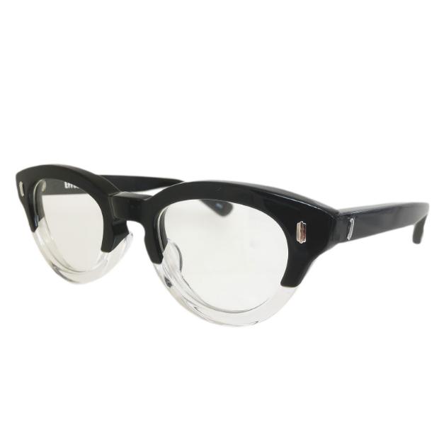 EFFECTOR エフェクター MOLTO/モルト Col.BK2 黒×クリア メガネ セルフレーム フォックスタイプ