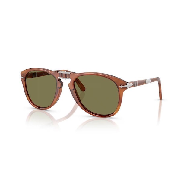Persol ペルソール 714SM スティーブ・マックイーン 復刻 Col.96/P1 Terra Di Siena /Polar Green 偏光 折りたたみ式 ティアドロップ サングラス 正規輸入品