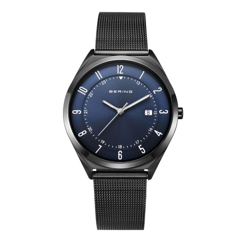 BERING ベーリング 18738-227 ウルトラスリムコレクション メッシュベルト ブルー×ブラック【正規】