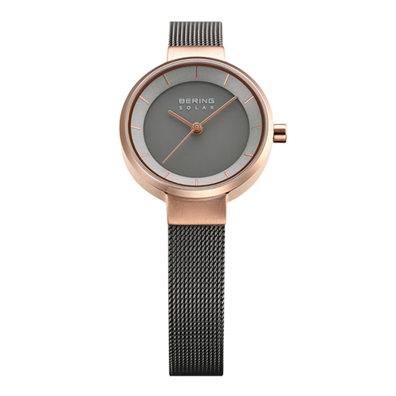 BERING ベーリング 14627-369 スカンジナビアソーラー グレー×ローズゴールド レディース【正規】