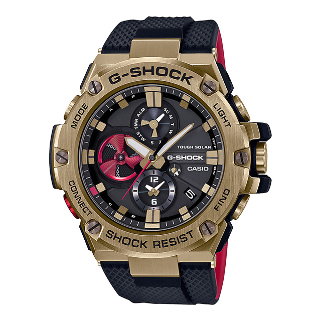 CASIO カシオ G-SHOCK ジーショック GST-B100RH-1AJR 八村塁 シグネチャーモデル ゴールド＆ブラック＆レッド