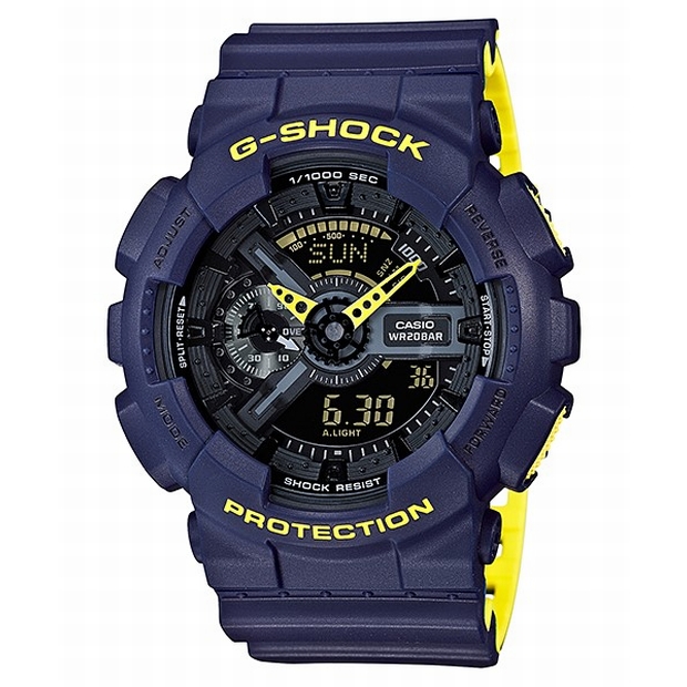 CASIO カシオ G-SHOCK ジーショック GA-110LN-2AJF Layered Neon Color イエロー×ブラック