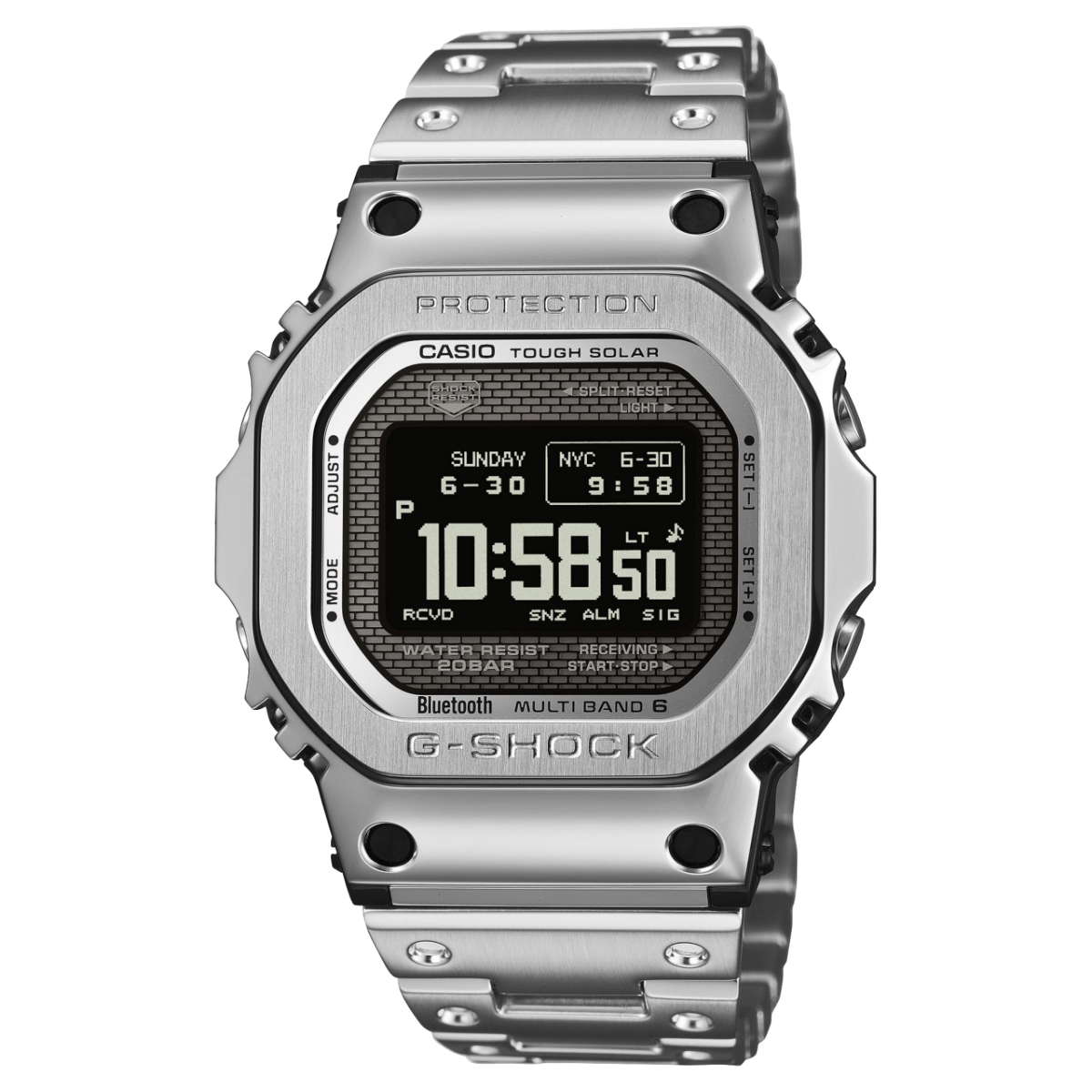 CASIO カシオ G-SHOCK ジーショック GMW-BZ5000D-1JF MIP液晶 フルメタル 日本製 モバイルリンク ソーラー電波 シルバー