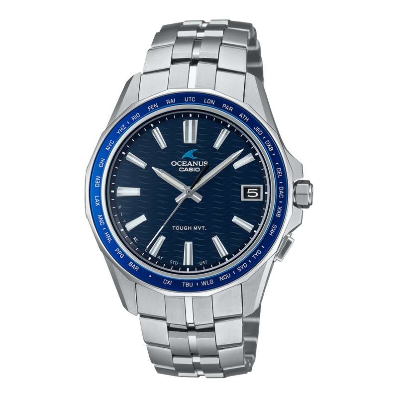 CASIO カシオ OCEANUS オシアナス OCW-S400-2AJF Manta マンタ 3針 カレンダー チタンバンド モバイルリンク ソーラー電波 ブルー