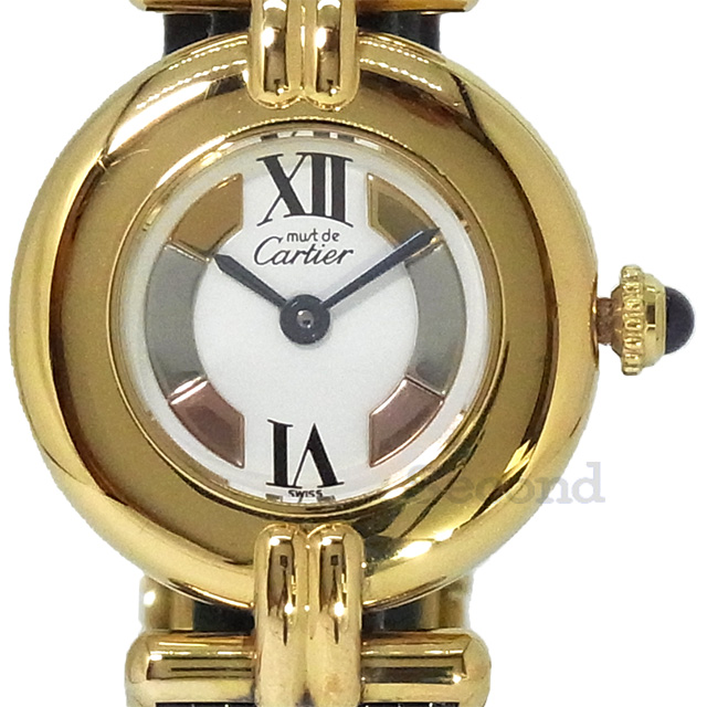 ファッション小物カルティエ Cartier マストリコリゼ ヴェルメイユ 590002 ゴールド シルバー925 SV、GF クオーツ レディース 腕時計