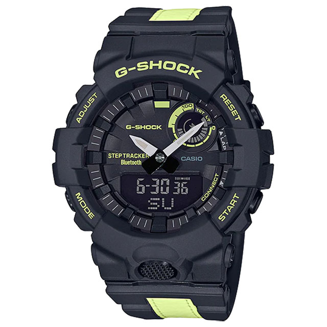 CASIO カシオ G-SHOCK ジーショック GBA-800LU-1A1JF G-SQUAD モバイルリンク 歩数計 蓄光素材バンド