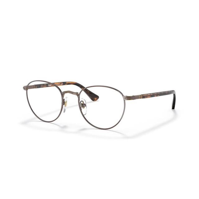 Persol ペルソール メガネ ボストンタイプ バネ蝶番 男女兼用 2478V Col.2877 茶 正規輸入品