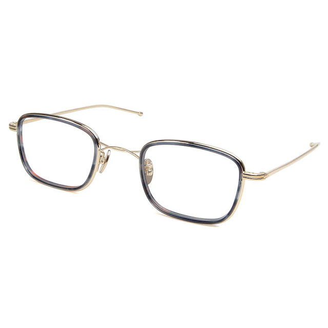 Mr.Gentleman EYEWEAR ミスタージェントルマンアイウェア PATRICK Col.K Gold - Stone Black ゴールド -ストーンブラック メガネ ボストンタイプ