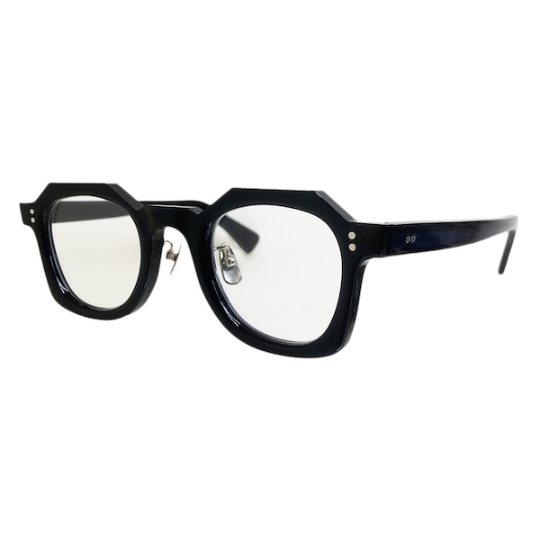 corner コーナー Coat/コート Col.11 Black in Blue 黒×紺 / Clear Flat Lenses ウェリントン フレンチヴィンテージ Ascend seriesシリーズ メガネ 正規取扱店
