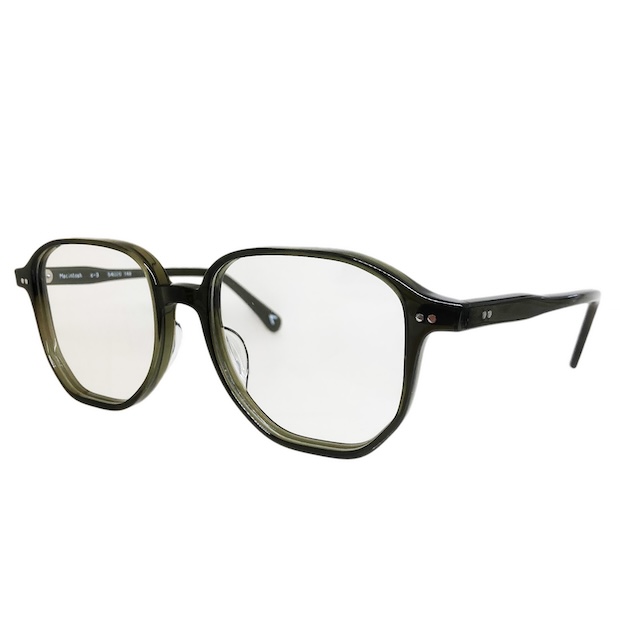 corner コーナー Macintosh マッキントッシュ Col.3 Olive/ Clear 2curved Lenses Researchシリーズ メガネ 正規取扱店