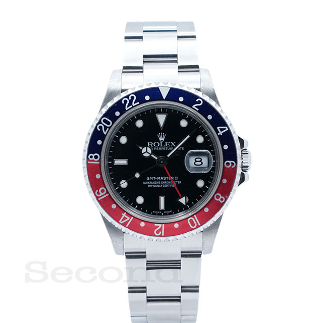 ロレックス GMTマスターⅡ 16710 (USED) 青×赤 ベゼル